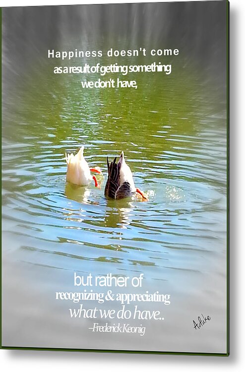 Ducks Metal Print featuring the photograph Getting Happiness by Maria Aduke Alabi