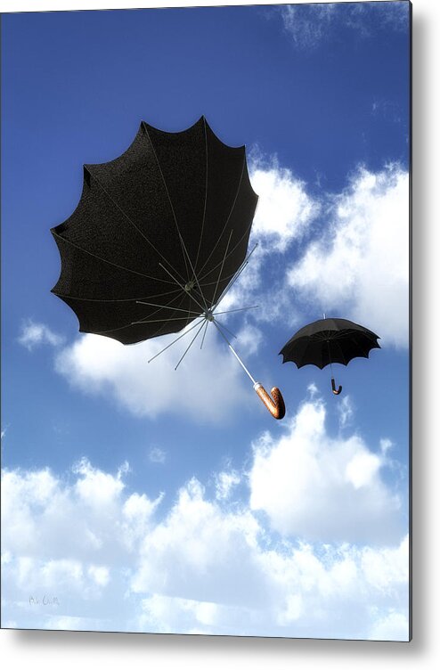 Umbrella Metal Print featuring the photograph Going Down Fast And Slow by Bob Orsillo