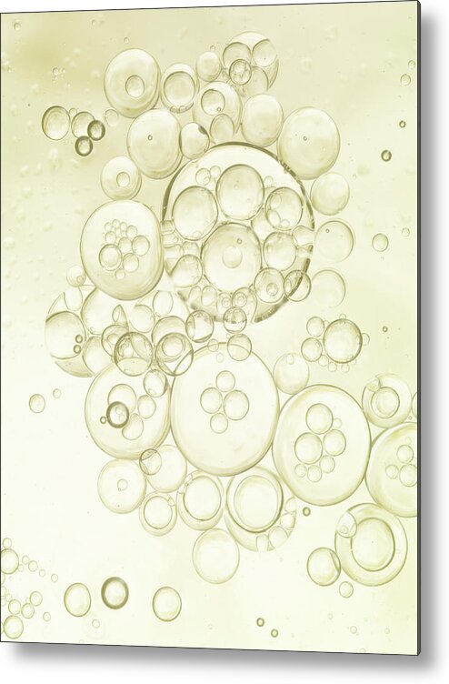 Purity Metal Print featuring the photograph Gold Bubbles Of Oil And Water by Level1studio
