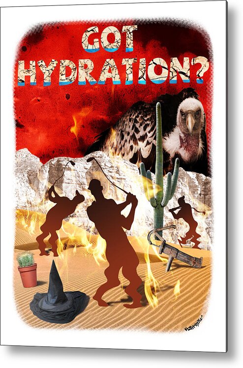 Water Metal Print featuring the digital art Got Hydration? by Mark Armstrong