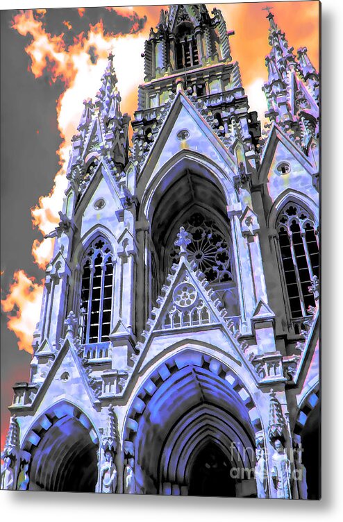 Brussels Metal Print featuring the painting Gothic Wonder by GabeZ Art