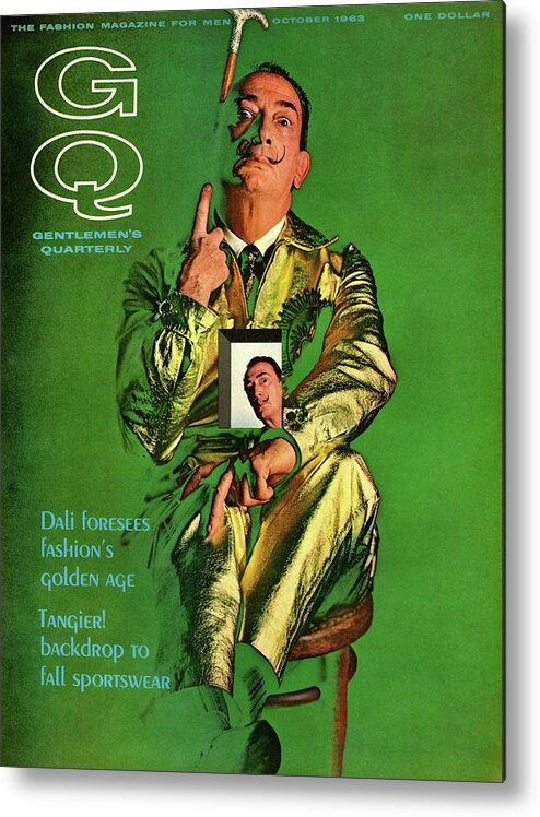 Fashion Metal Print featuring the photograph Gq Cover Featuring Salvador Dali by Chadwick Hall