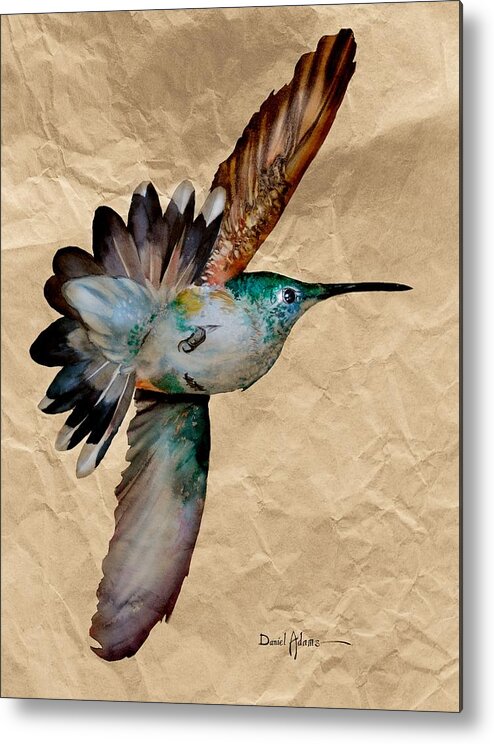Hummingbird Metal Print featuring the painting Grace #2 by Daniel Adams