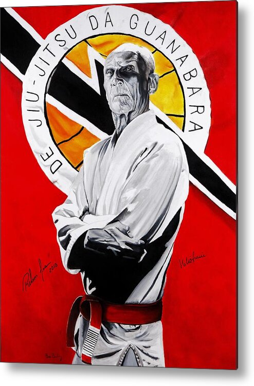 Helio Metal Print featuring the painting Grand Master Helio Gracie by Brian Broadway