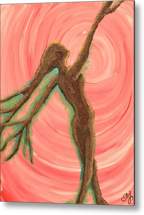 Tree Metal Print featuring the painting Growing Pulse by Meganne Peck
