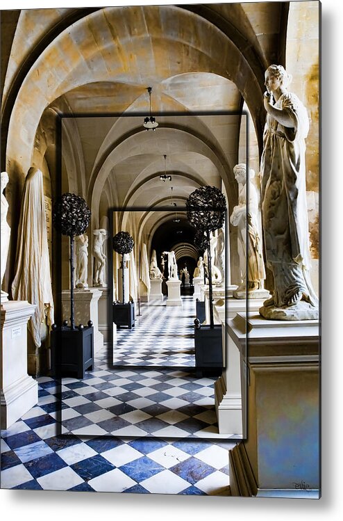 Arch Metal Print featuring the photograph Halls of Versailles Paris by Evie Carrier