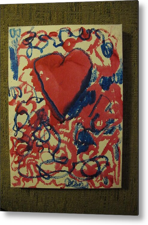 Desirea Metal Print featuring the painting Hearts Entwined by Lawrence Christopher