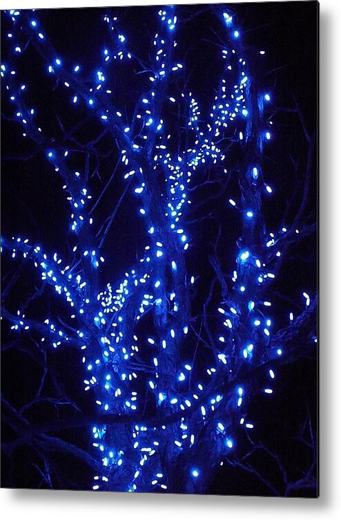 Holiday Cards Metal Print featuring the photograph Holiday Glow Blue by Darren Robinson