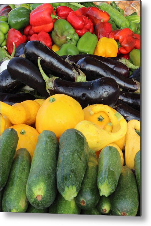 Food And Beverages Metal Print featuring the photograph Home-Grown Vegetables by Lena Wilhite