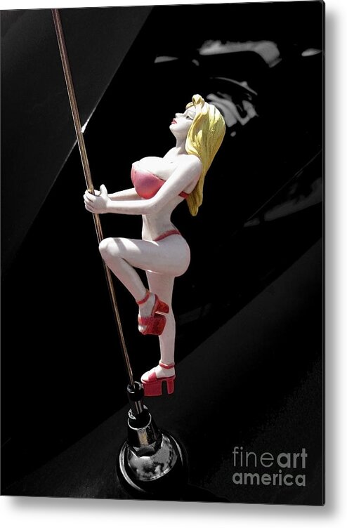 Cars Metal Print featuring the photograph Hood Ornament by Ellen Cotton