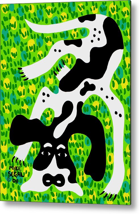 Dog Metal Print featuring the painting Houndog by Mike Segal