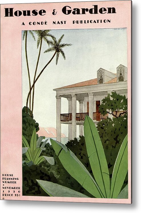 House & Garden Metal Print featuring the photograph House & Garden Cover Illustration by Andre E. Marty