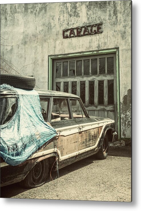 Land Vehicle Metal Print featuring the photograph In For Repairs by Shaunl