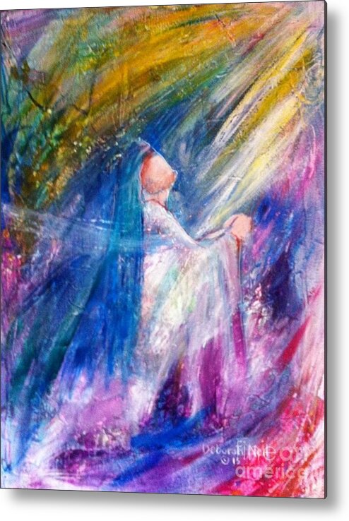 Jesus Metal Print featuring the painting In The Garden by Deborah Nell