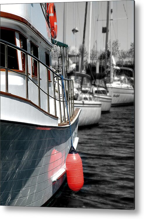 Boat Metal Print featuring the photograph In the Lead by Micki Findlay