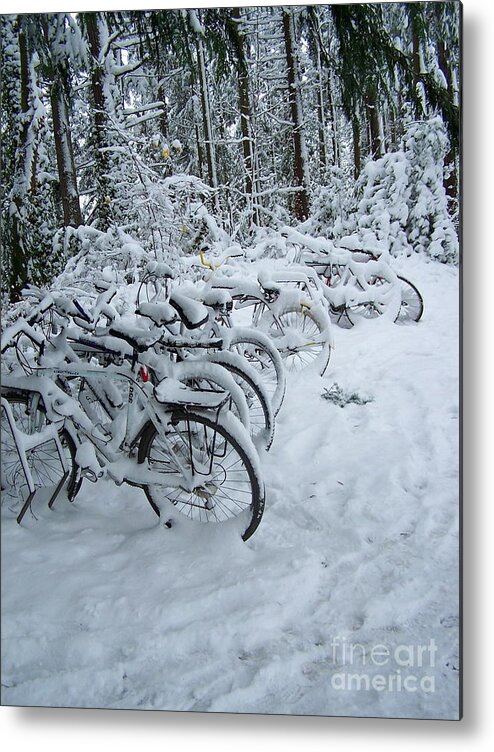 Snow Metal Print featuring the photograph Inclement Weather by KD Johnson