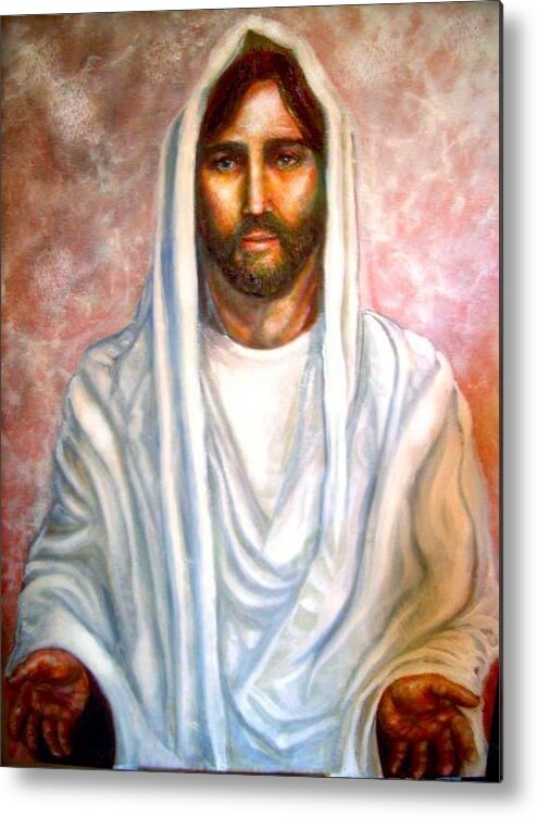 Jesus Christ Son Of God Metal Print featuring the painting Jesus Christ Son of God by Leland Castro