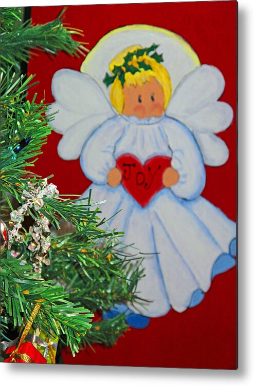 Angel Metal Print featuring the painting Joy by Barbara McDevitt