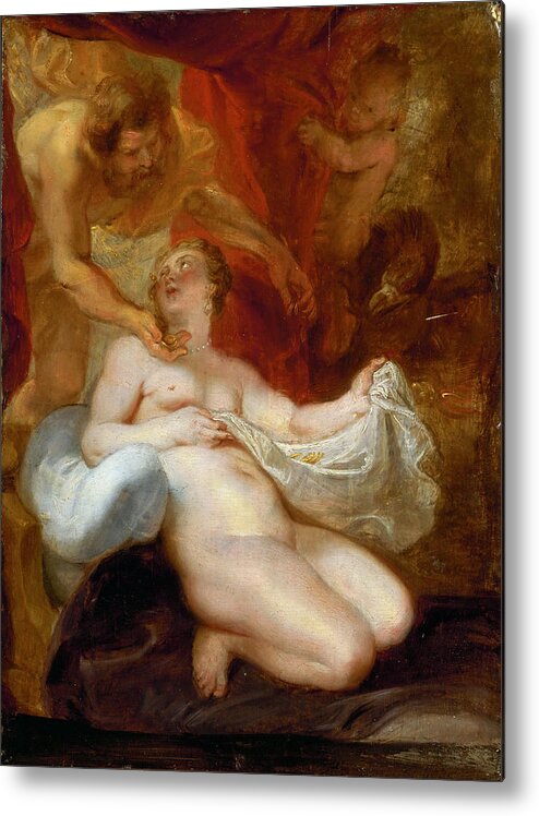 Peter Paul Rubens Metal Print featuring the painting Jupiter and Danae by Peter Paul Rubens