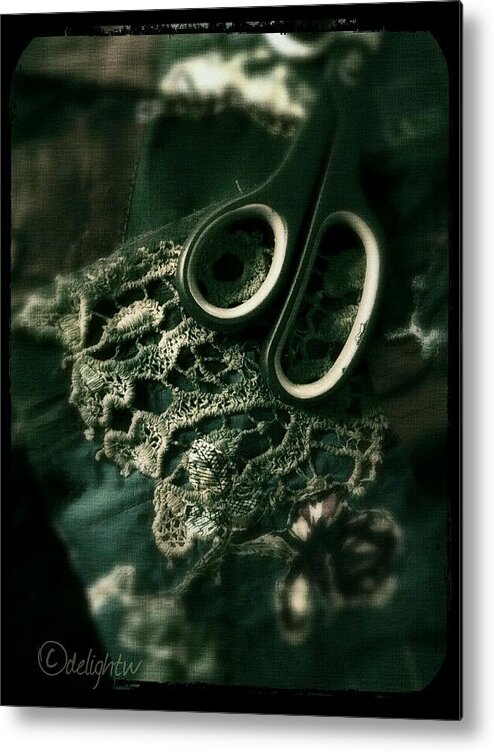 Lace Metal Print featuring the digital art Lace by Delight Worthyn