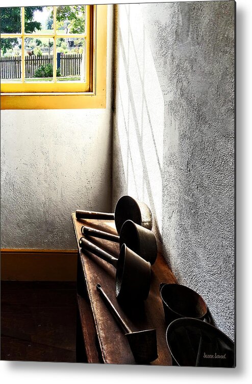 Ladles Metal Print featuring the photograph Ladles on Bench by Susan Savad