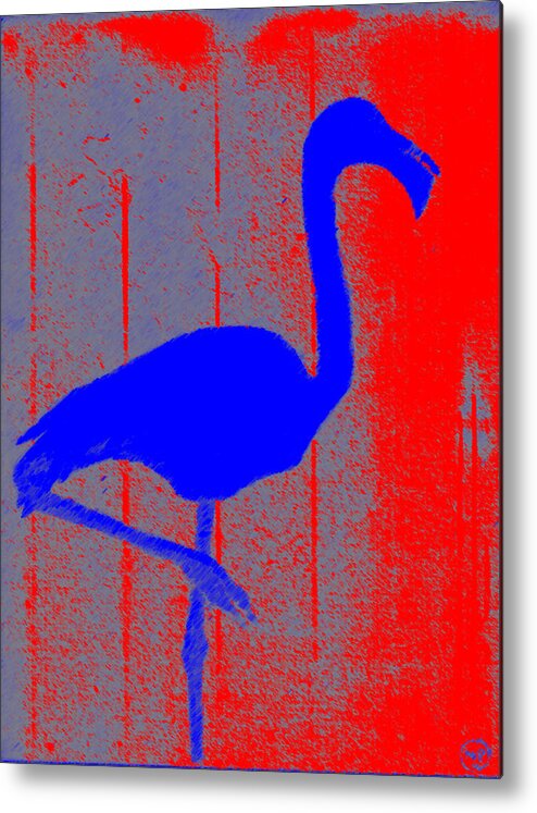 Flamingo Metal Print featuring the digital art Le Flamant by George Pedro