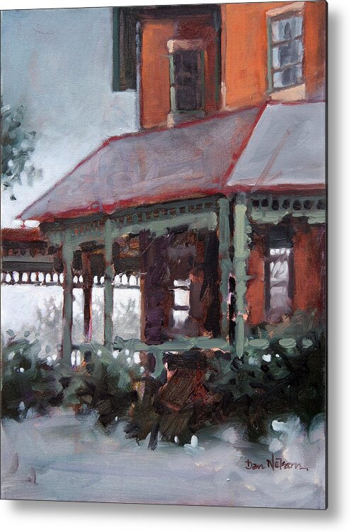 Raleigh Metal Print featuring the painting Lieutenant Governor's Porch by Dan Nelson
