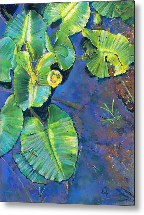 Birdseye Art Studio Metal Print featuring the painting Lily Pads by Nick Payne