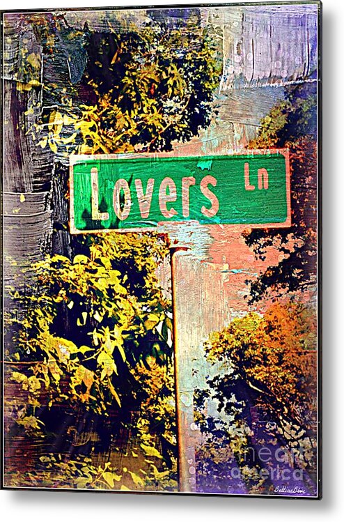 Lovers Metal Print featuring the mixed media Lovers Lane by Beth Saffer