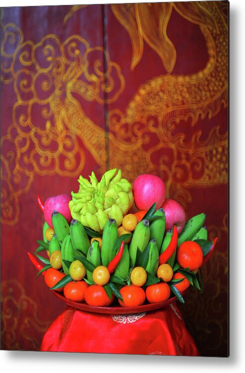 Celebration Metal Print featuring the photograph Lunar New Year Fruits by Vietnam