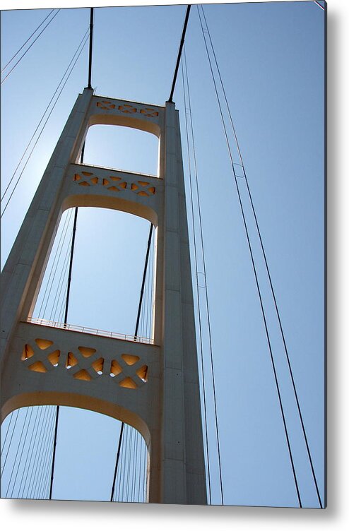 Bridge Metal Print featuring the photograph Mackinac Bridge by Michelle Calkins