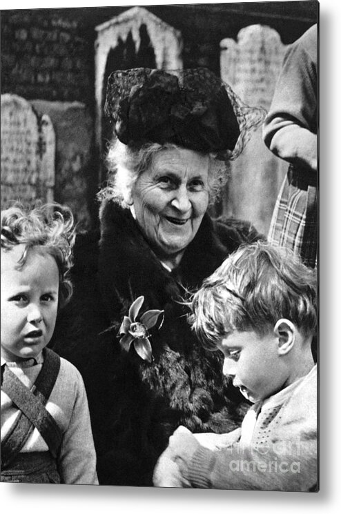 19th Century Metal Print featuring the photograph Maria Montessori by Granger