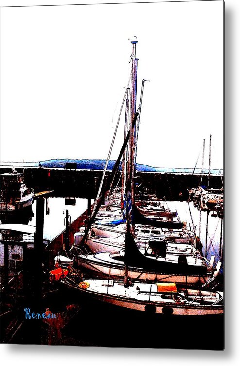 Sails Metal Print featuring the photograph Marina Sailmasts by A L Sadie Reneau