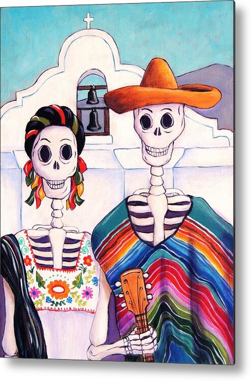 Dia De Los Muertos Metal Print featuring the painting Mexican Gothic by Candy Mayer