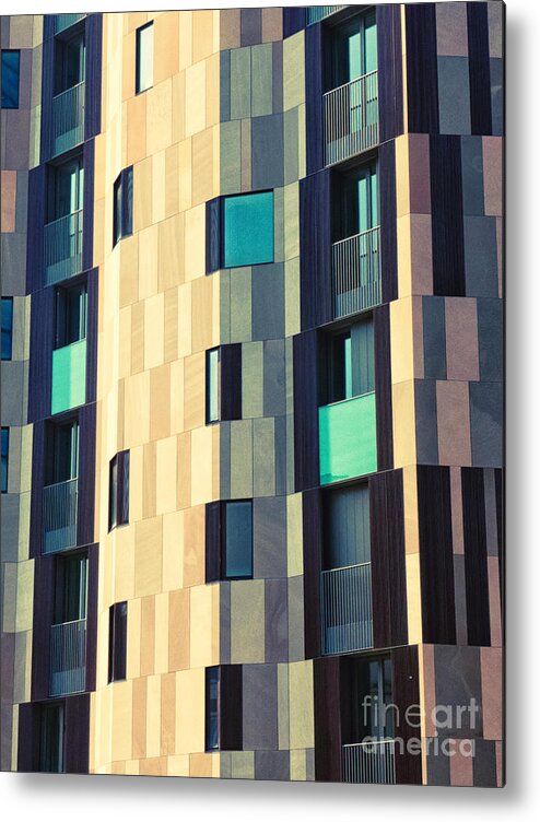 Abstract Metal Print featuring the photograph Modern facade by Silvia Ganora