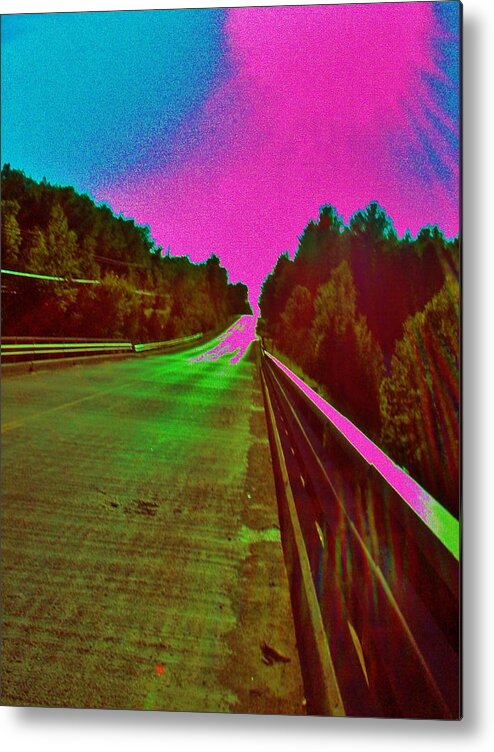 Abstract Metal Print featuring the photograph Moffit Bridge and Maple Ridge rd. by Daniel Thompson