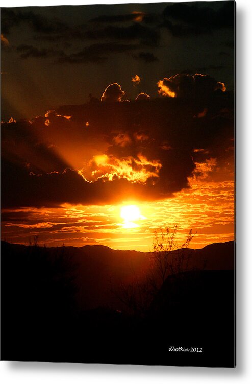 Desert Metal Print featuring the photograph Monsoon Sunset by Dick Botkin
