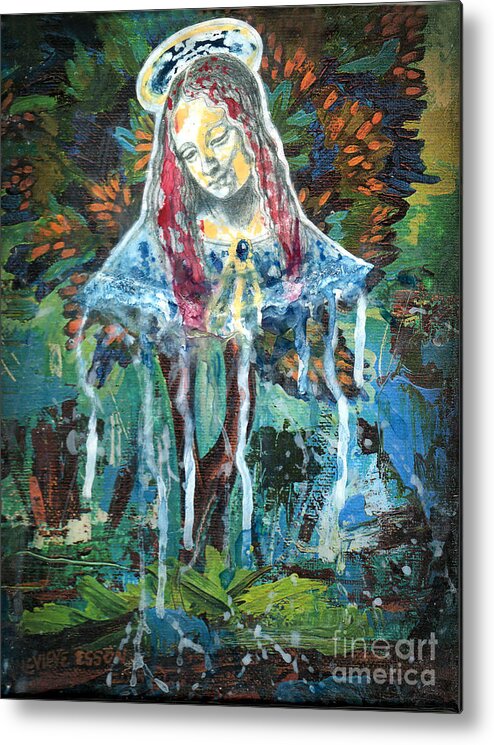 Mary Metal Print featuring the painting Monumental Tree Goddess by Genevieve Esson