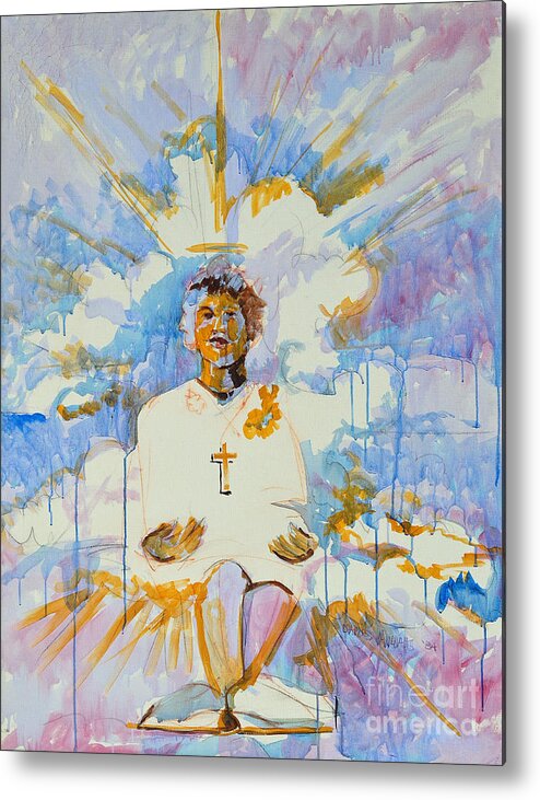 Clouds Metal Print featuring the painting Mother-dear by Charles M Williams