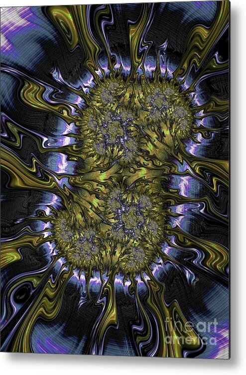 Art Metal Print featuring the digital art N U C L E U S by Charles Dobbs