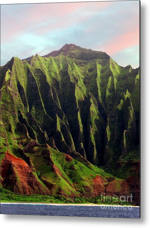 Hawaii Photo Metal Print featuring the photograph Napali Coast on Kauai by Joseph J Stevens