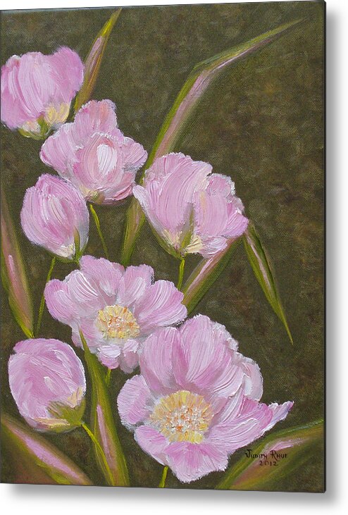 Flowers Metal Print featuring the painting Nettie's Gift by Judith Rhue