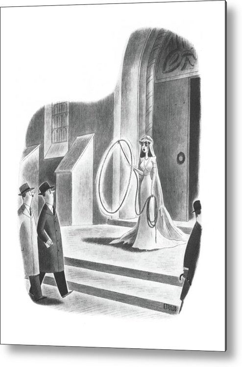 110300 Rta Richard Taylor Metal Print featuring the drawing New Yorker April 6th, 1940 by Richard Taylor
