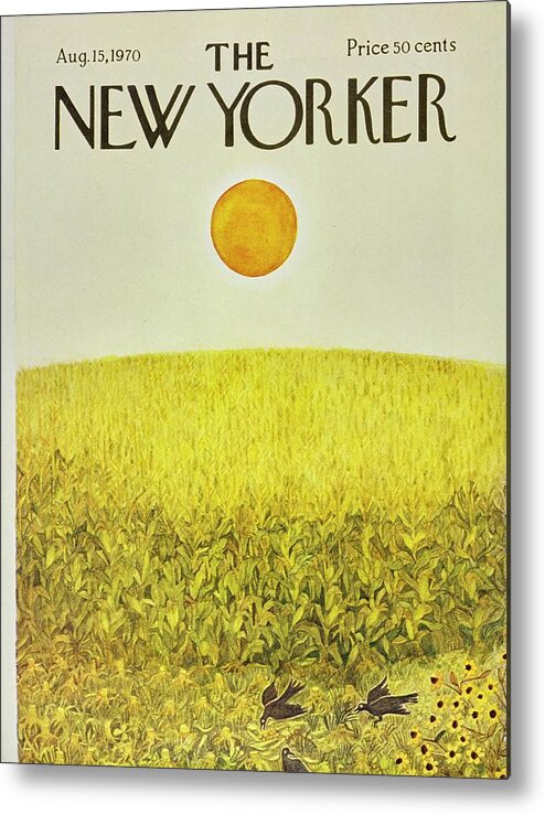 Illustration Metal Print featuring the painting New Yorker August 15th 1970 by Ilonka Karasz