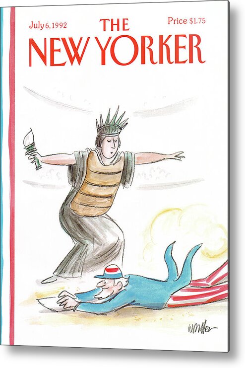 Government Metal Print featuring the painting New Yorker July 6th, 1992 by Warren Miller