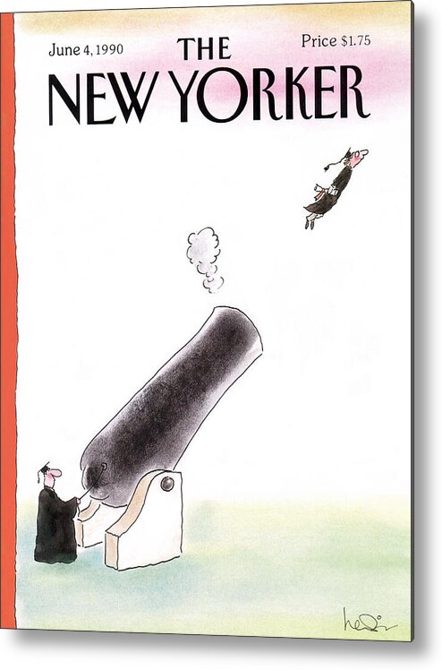 Age Metal Print featuring the painting New Yorker June 4th, 1990 by Arnie Levin
