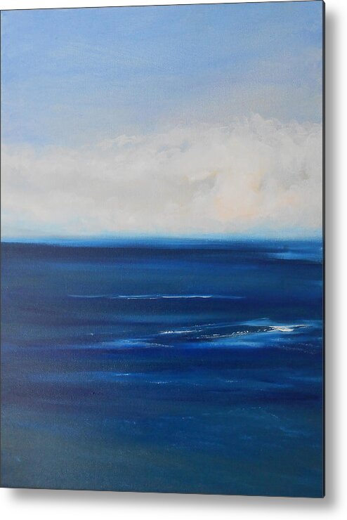 Seascape Metal Print featuring the painting One Fine Day by Jane See