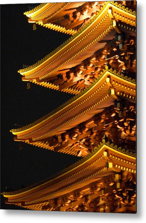 Julia Tanner Metal Print featuring the photograph Pagoda by Julia Ivanovna Willhite