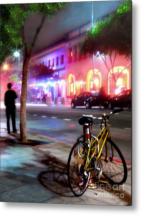 Night Metal Print featuring the photograph Paris in Santa Monica by Jennie Breeze