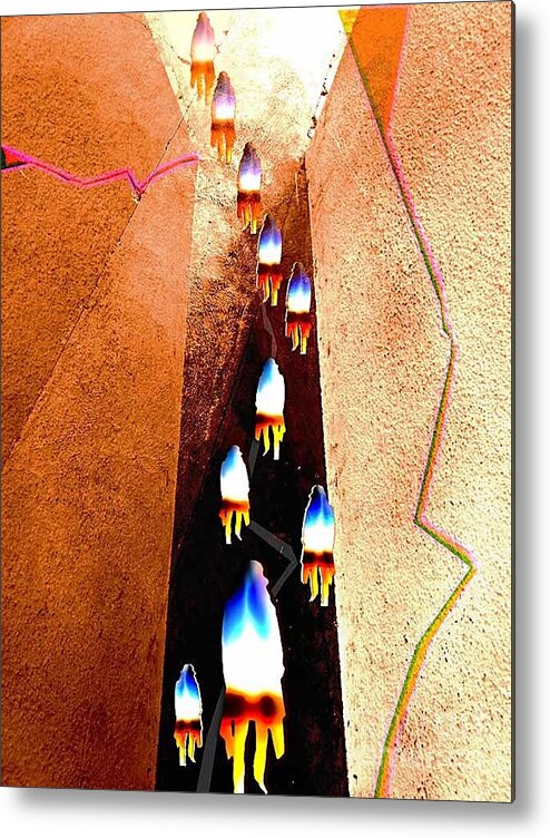 Abstract Metal Print featuring the digital art Pathway by Fei A